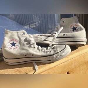 Converse High-Top Sneakers in light gray